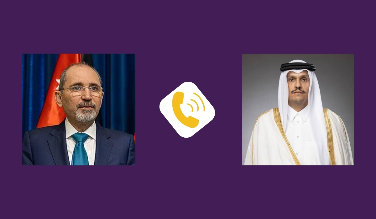 Prime Minister and Minister of Foreign Affairs, Jordan's Foreign Minister Hold Phone Conversation